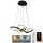LED Stmívatelný lustr na lanku LED/65W/230V 3000-6500K pr. 48 cm hnědá + dálkové ovládání