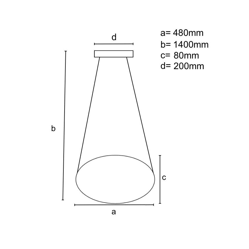 LED Stmívatelný lustr na lanku LED/65W/230V 3000-6500K zlatá + dálkové ovládání