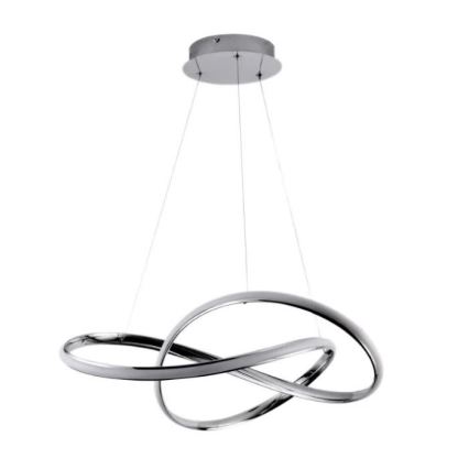 LED Stmívatelný lustr na lanku LED/70W/230V 3000-6500K pr. 60 cm lesklý chrom + dálkové ovládání