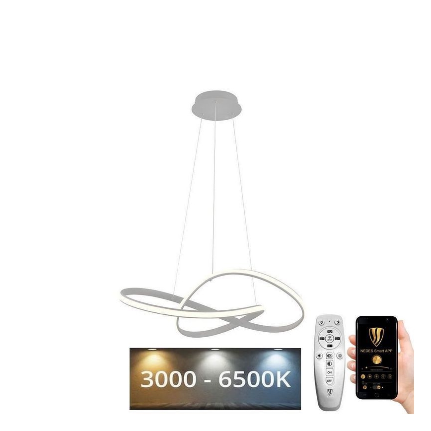 LED Stmívatelný lustr na lanku LED/70W/230V 3000-6500K + dálkové ovládání