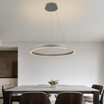 LED Stmívatelný lustr na lanku LED/70W/230V 3000-6500K pr. 60 cm + dálkové ovládání