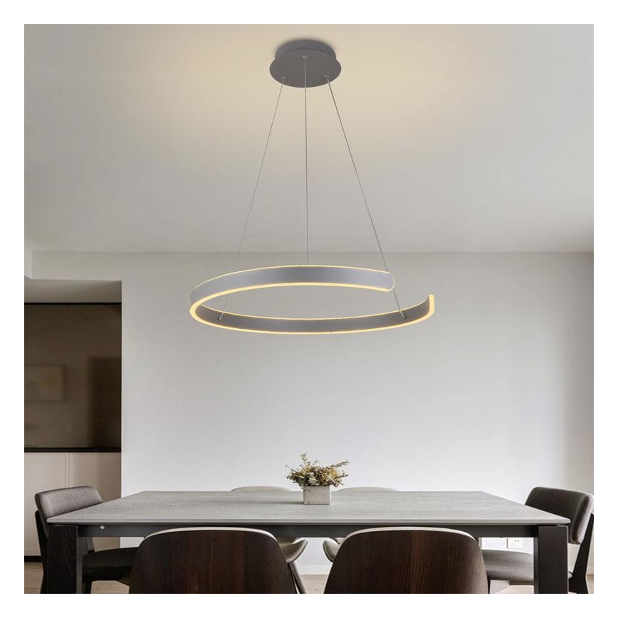 LED Stmívatelný lustr na lanku LED/70W/230V 3000-6500K pr. 60 cm + dálkové ovládání