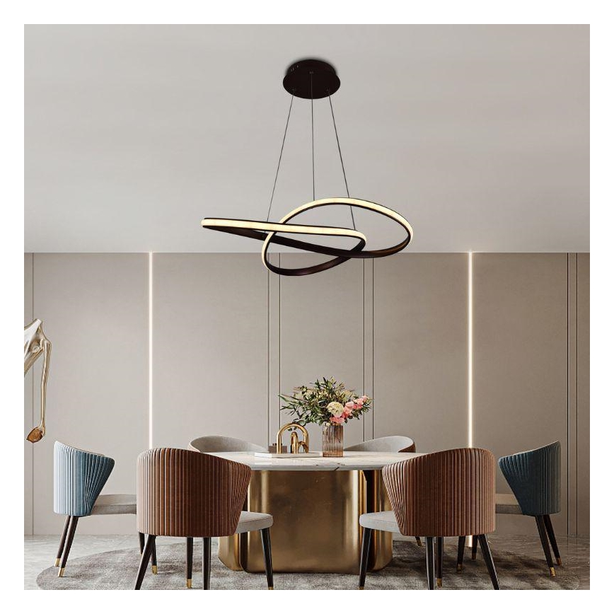 LED Stmívatelný lustr na lanku LED/70W/230V 3000-6500K pr. 60 cm + dálkové ovládání