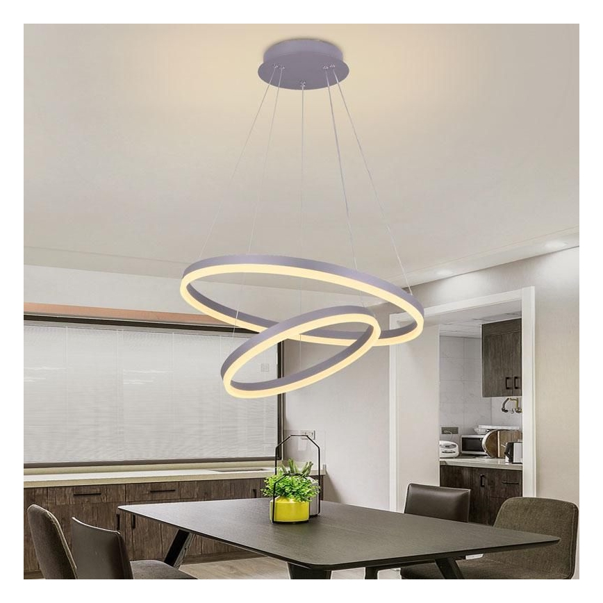 LED Stmívatelný lustr na lanku LED/70W/230V 3000-6500K pr. 60 cm + dálkové ovládání