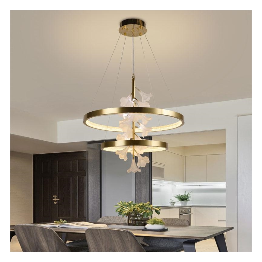 LED Stmívatelný lustr na lanku LED/70W/230V 3000-6500K + dálkové ovládání