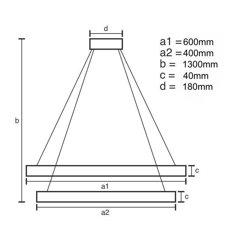 LED Stmívatelný lustr na lanku LED/70W/230V 3000-6500K + dálkové ovládání