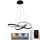 LED Stmívatelný lustr na lanku LED/70W/230V 3000-6500K pr. 55 cm + dálkové ovládání