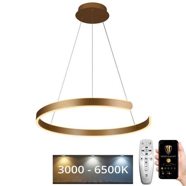 LED Stmívatelný lustr na lanku LED/70W/230V 3000-6500K pr. 60 cm + dálkové ovládání