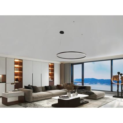 LED Stmívatelný lustr na lanku LED/72W/230V 3000-6500K + dálkové ovládání