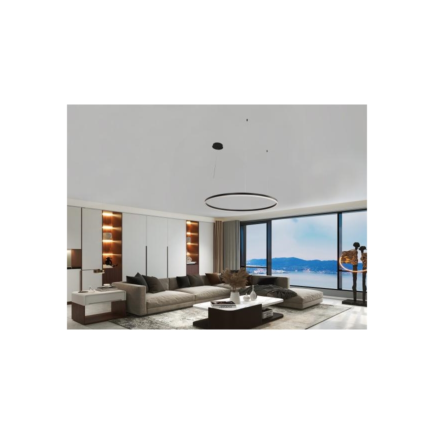 LED Stmívatelný lustr na lanku LED/72W/230V 3000-6500K + dálkové ovládání
