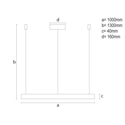 LED Stmívatelný lustr na lanku LED/72W/230V 3000-6500K + dálkové ovládání