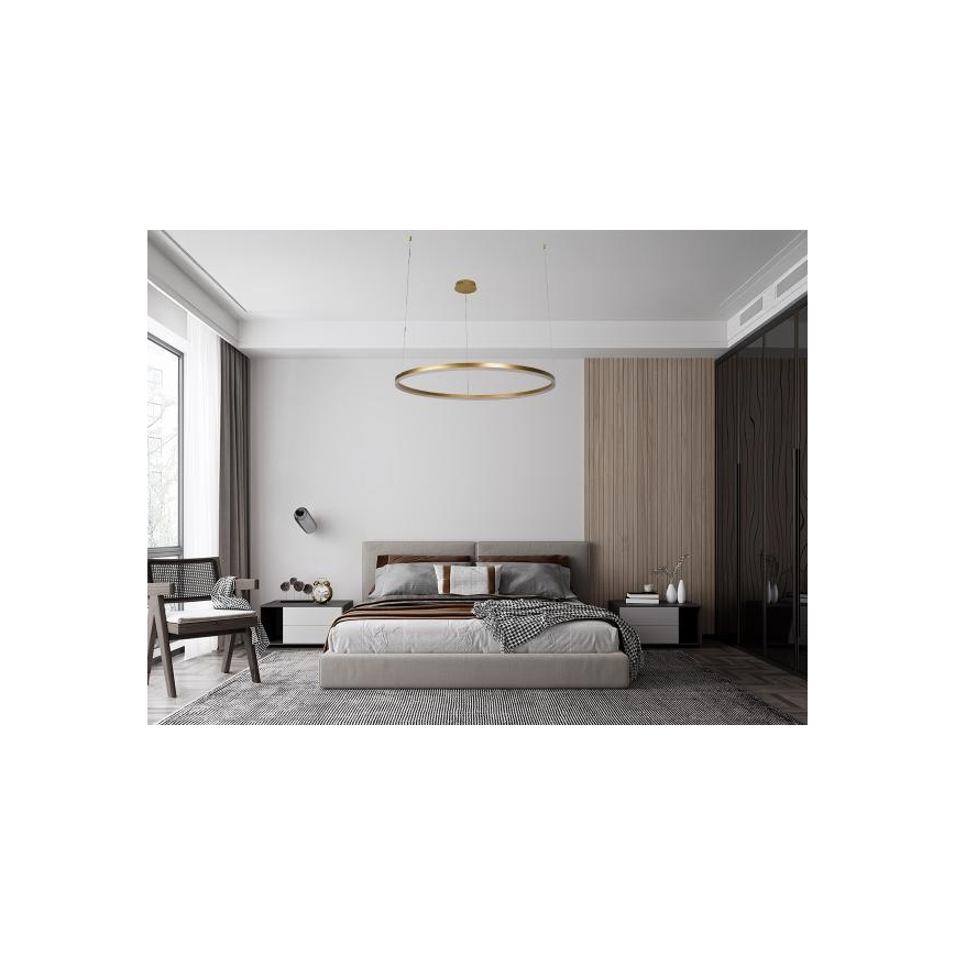 LED Stmívatelný lustr na lanku LED/72W/230V 3000-6500K + dálkové ovládání