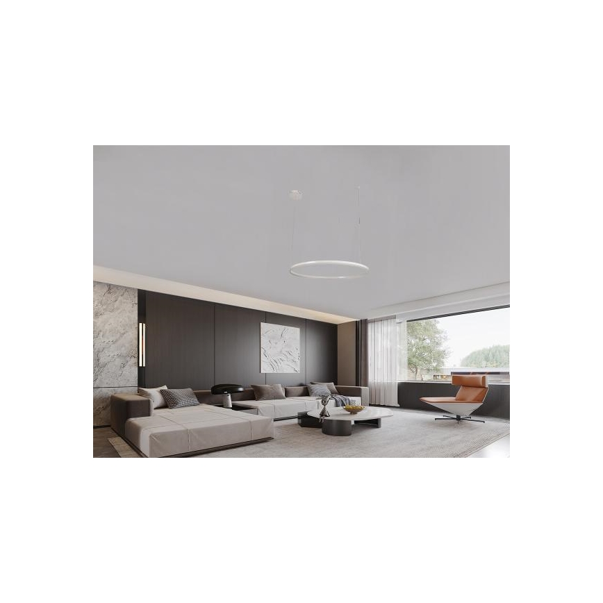 LED Stmívatelný lustr na lanku LED/72W/230V 3000-6500K + dálkové ovládání