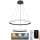 LED Stmívatelný lustr na lanku LED/75W/230V 3000-6500K pr. 60 cm + dálkové ovládání
