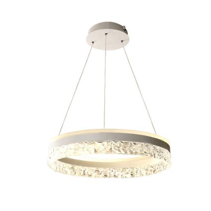 LED Stmívatelný lustr na lanku LED/80W/230V 3000-6500K bílá + dálkové ovládání