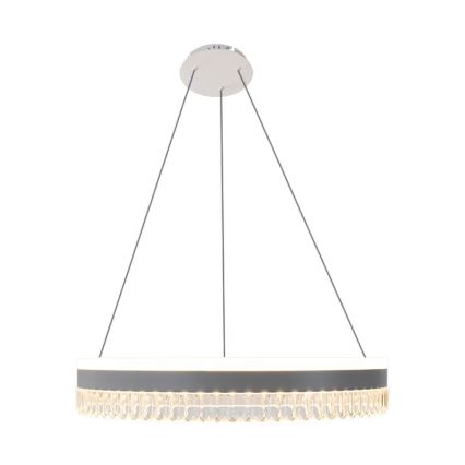 LED Stmívatelný křišťálový lustr na lanku LED/80W/230V 3000-6500K bílá + dálkové ovládání