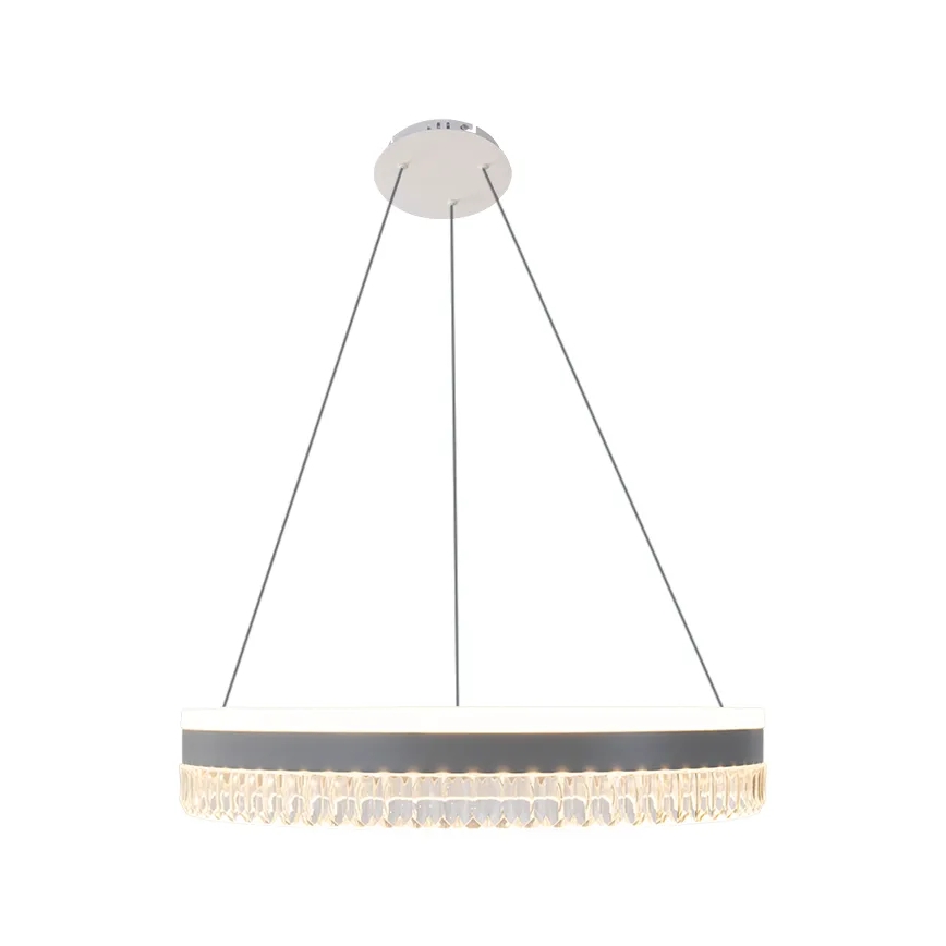 LED Stmívatelný křišťálový lustr na lanku LED/80W/230V 3000-6500K bílá + dálkové ovládání
