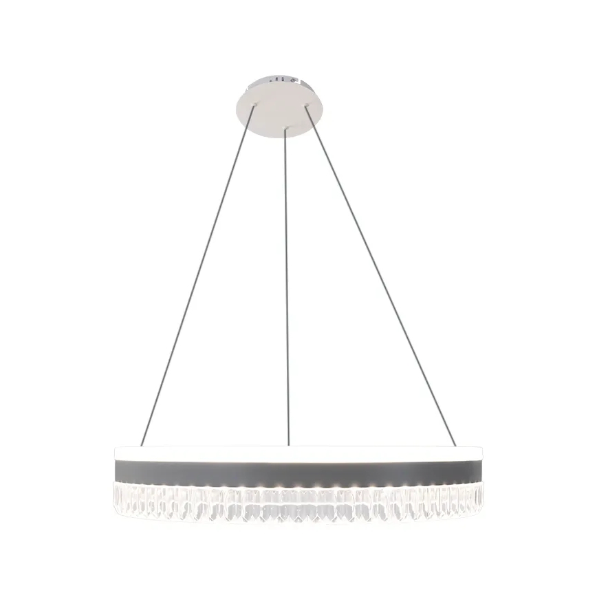LED Stmívatelný křišťálový lustr na lanku LED/80W/230V 3000-6500K bílá + dálkové ovládání