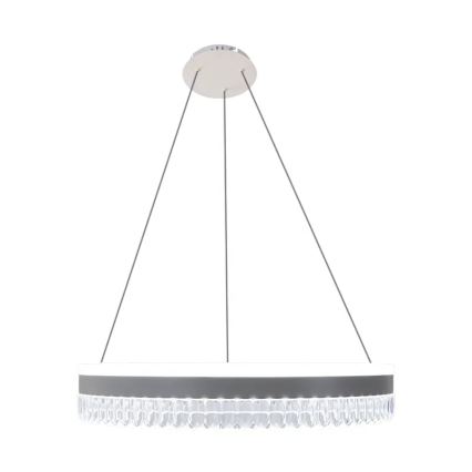 LED Stmívatelný křišťálový lustr na lanku LED/80W/230V 3000-6500K bílá + dálkové ovládání