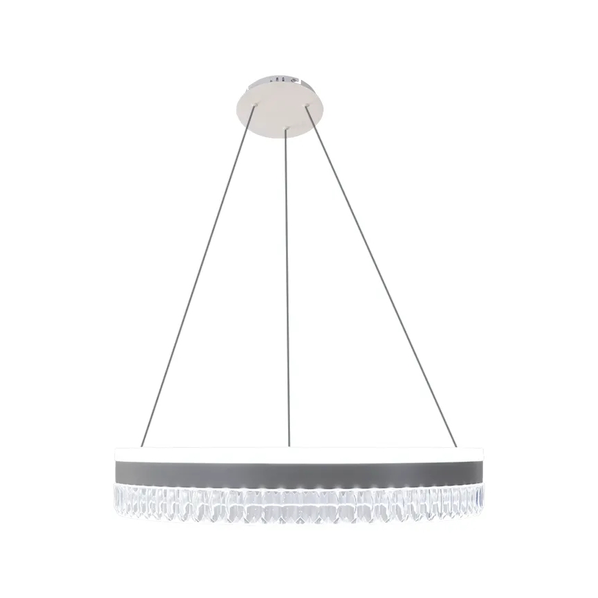 LED Stmívatelný křišťálový lustr na lanku LED/80W/230V 3000-6500K bílá + dálkové ovládání