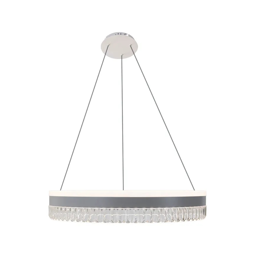 LED Stmívatelný křišťálový lustr na lanku LED/80W/230V 3000-6500K bílá + dálkové ovládání