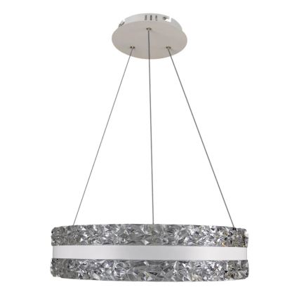 LED Stmívatelný křišťálový lustr na lanku LED/80W/230V 3000-6500K bílá + dálkové ovládání