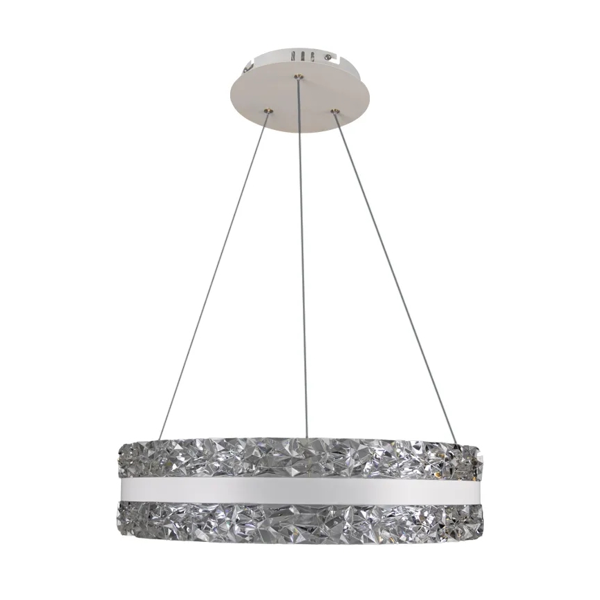 LED Stmívatelný křišťálový lustr na lanku LED/80W/230V 3000-6500K bílá + dálkové ovládání