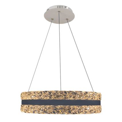 LED Stmívatelný křišťálový lustr na lanku LED/80W/230V 3000-6500K bílá + dálkové ovládání