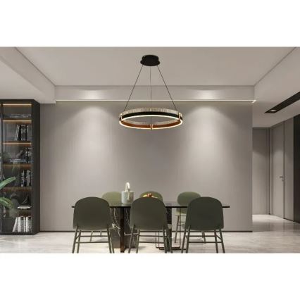 LED Stmívatelný lustr na lanku LED/80W/230V 3000-6500K pr. 60 cm + dálkové ovládání