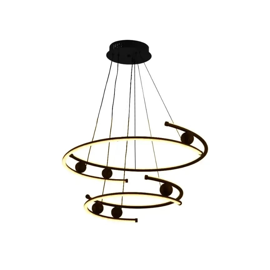 LED Stmívatelný lustr na lanku LED/80W/230V 3000-6500K pr. 60 cm + dálkové ovládání