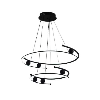 LED Stmívatelný lustr na lanku LED/80W/230V 3000-6500K pr. 60 cm + dálkové ovládání