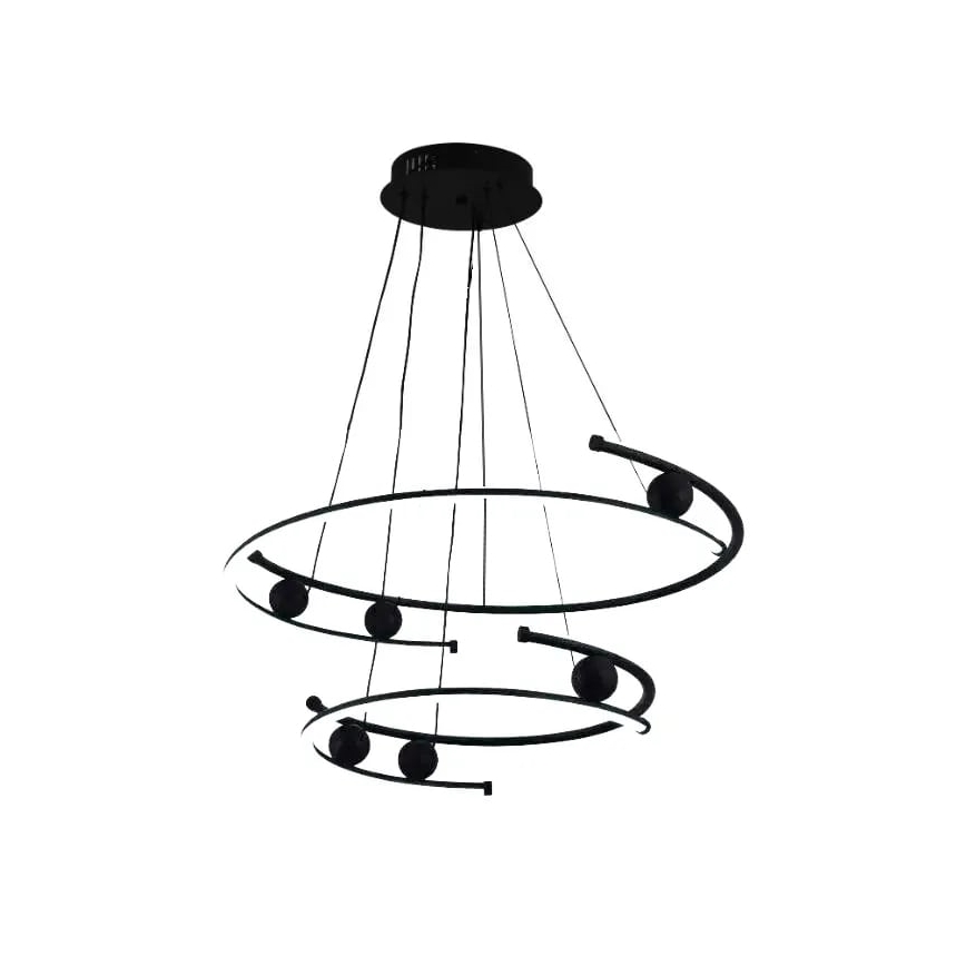 LED Stmívatelný lustr na lanku LED/80W/230V 3000-6500K pr. 60 cm + dálkové ovládání