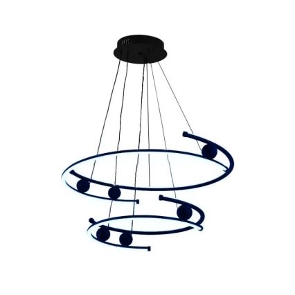 LED Stmívatelný lustr na lanku LED/80W/230V 3000-6500K pr. 60 cm + dálkové ovládání