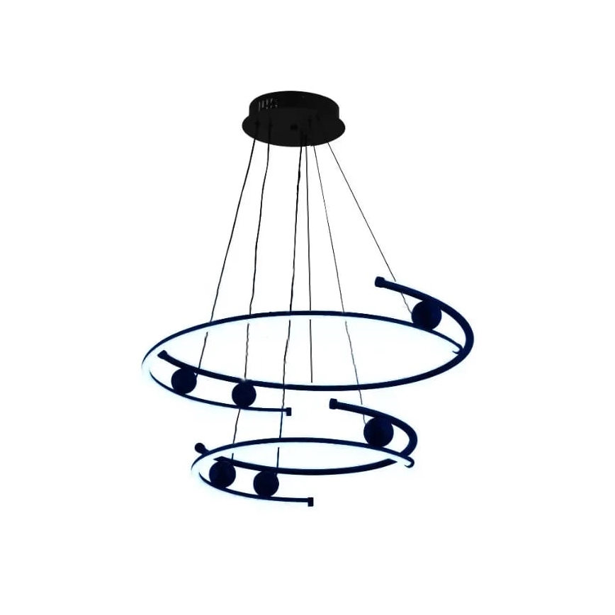 LED Stmívatelný lustr na lanku LED/80W/230V 3000-6500K pr. 60 cm + dálkové ovládání