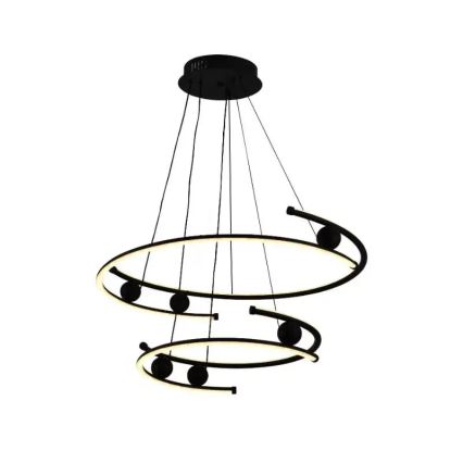 LED Stmívatelný lustr na lanku LED/80W/230V 3000-6500K pr. 60 cm + dálkové ovládání