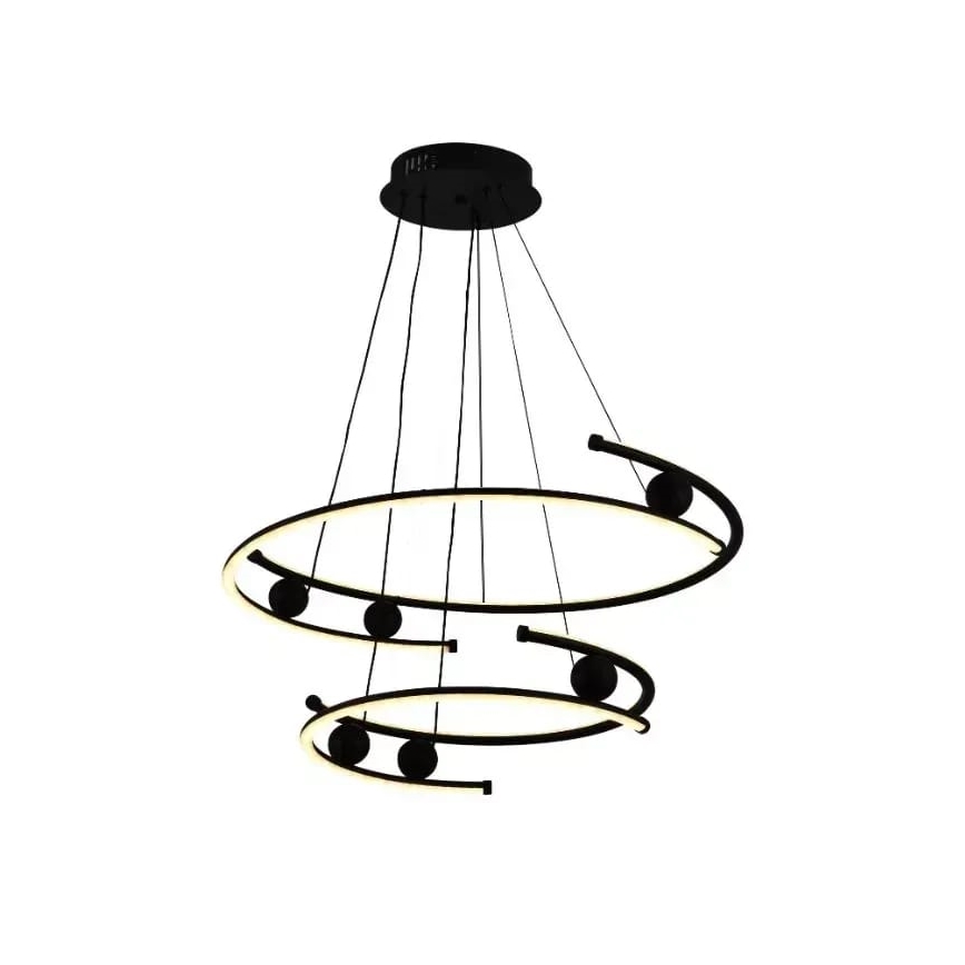 LED Stmívatelný lustr na lanku LED/80W/230V 3000-6500K pr. 60 cm + dálkové ovládání