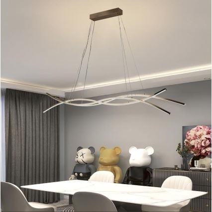 LED Stmívatelný lustr na lanku LED/80W/230V 3000-6500K + dálkové ovládání