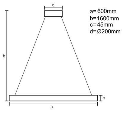 LED Stmívatelný lustr na lanku LED/85W/230V 3000-6500K pr. 60 cm + dálkové ovládání