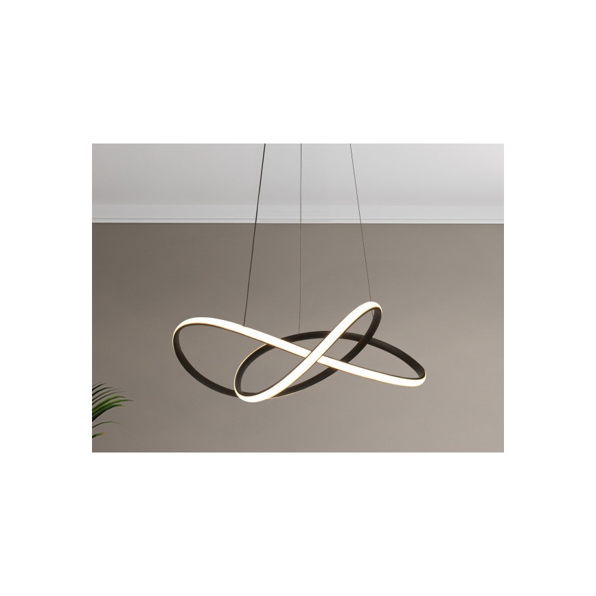 LED Stmívatelný lustr na lanku LED/85W/230V 3000-6500K pr. 60 cm + dálkové ovládání