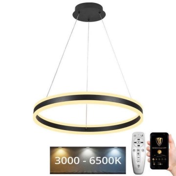 LED Stmívatelný lustr na lanku LED/85W/230V 3000-6500K pr. 60 cm + dálkové ovládání