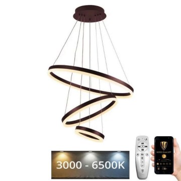 LED Stmívatelný lustr na lanku LED/85W/230V 3000-6500K pr. 60 cm + dálkové ovládání