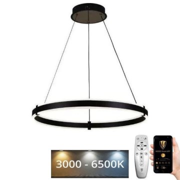 LED Stmívatelný lustr na lanku LED/85W/230V 3000-6500K pr. 60 cm + dálkové ovládání
