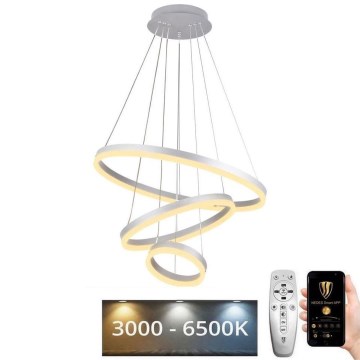 LED Stmívatelný lustr na lanku LED/85W/230V 3000-6500K pr. 60 cm pr. 60 cm + dálkové ovládání