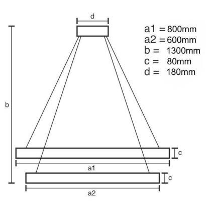 LED Stmívatelný křišťálový lustr na lanku LED/90W/230V 3000-6500K chrom + dálkové ovládání