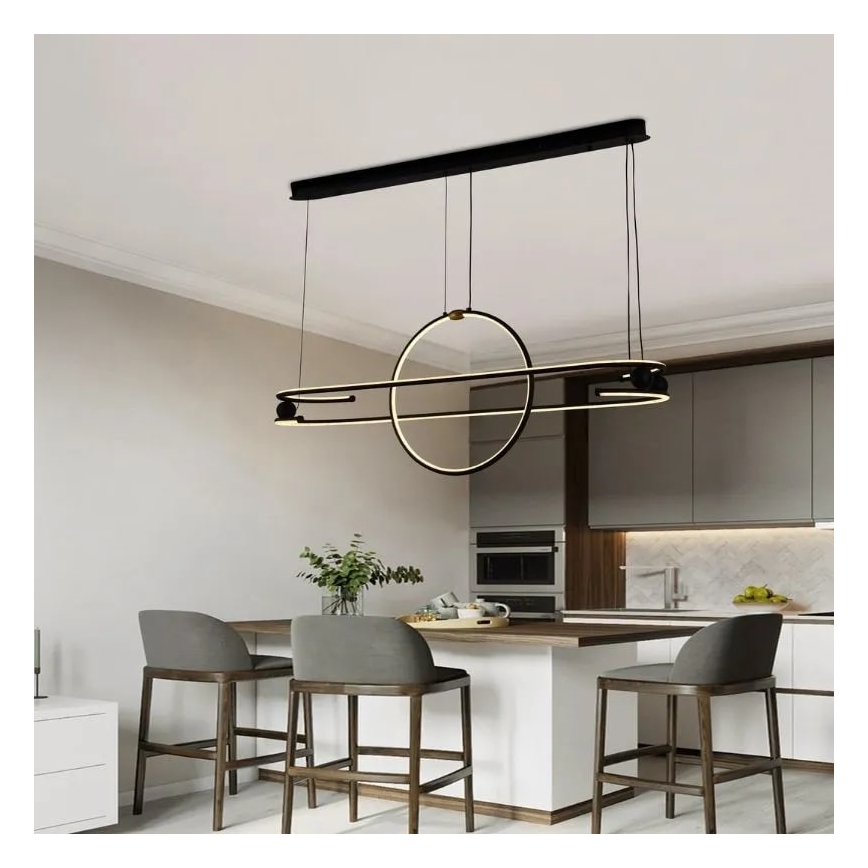 LED Stmívatelný lustr na lanku LED/95W/230V 3000-6500K + dálkové ovládání