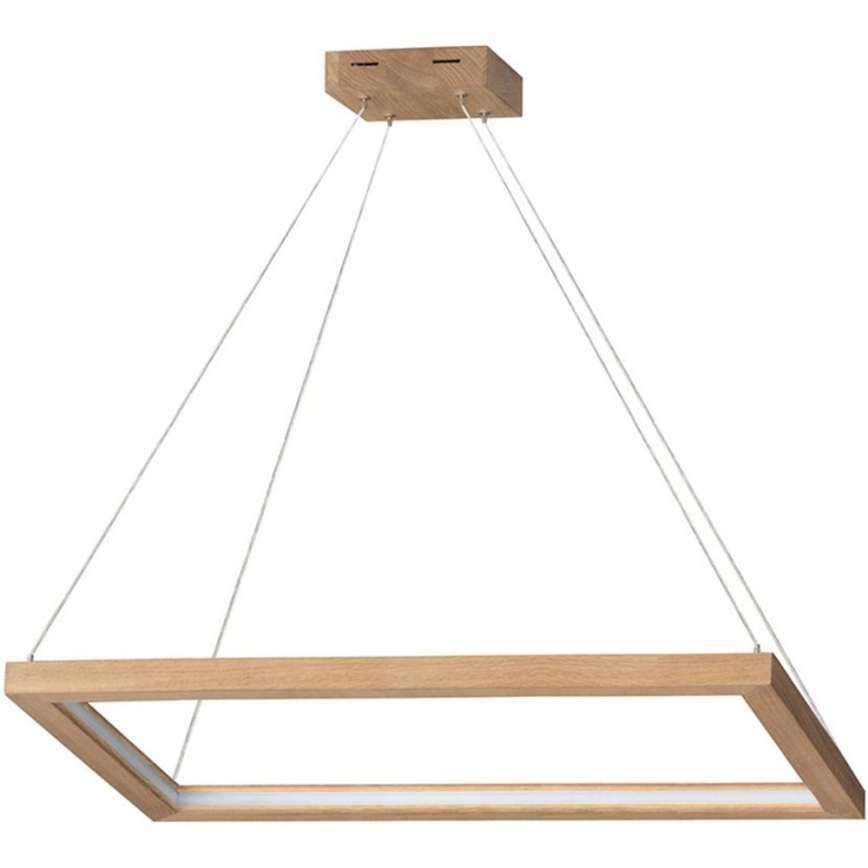 LED Stmívatelný lustr na lanku LEGNO LED/31,5W/230V dub