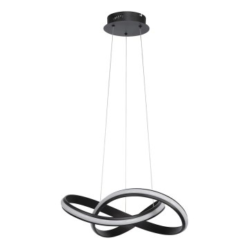 LED Stmívatelný lustr na lanku SALO LED/28W/230V 3000K černá