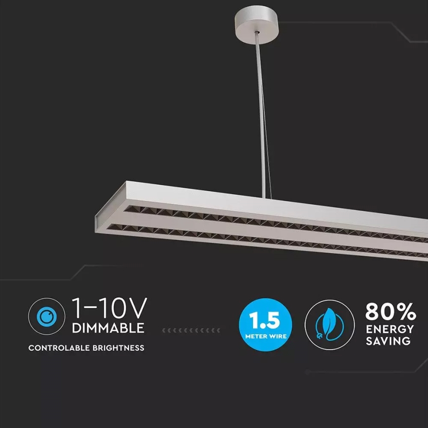 LED Stmívatelný lustr na lanku SAMSUNG CHIP 2xLED/60W/230V 4000K bílá