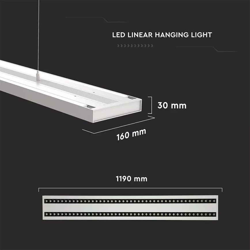 LED Stmívatelný lustr na lanku SAMSUNG CHIP 2xLED/60W/230V 4000K bílá