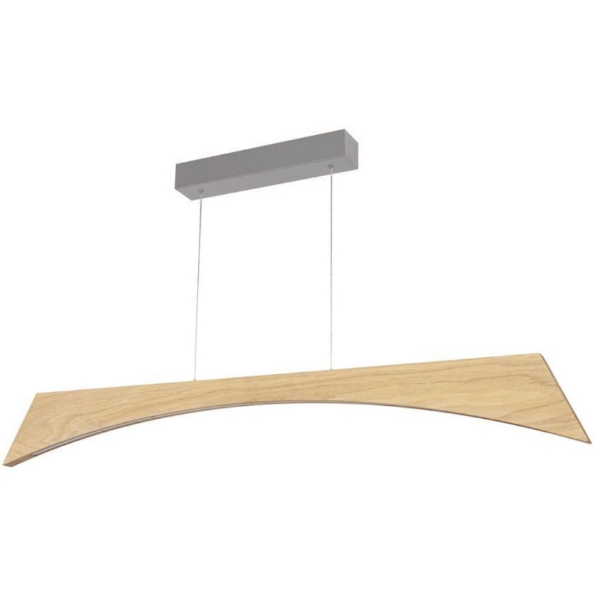 LED Stmívatelný lustr na lanku ZIAD LED/14W/230V dub